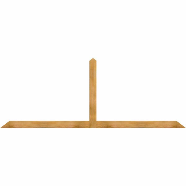 Ekena Millwork Portland Rough Sawn Timber Gable Bracket, Western Red Cedar, 108"W x 40"H x 4"D x 4"F, 9/12 Pitch GBW108X40X0404POR00RWR - main